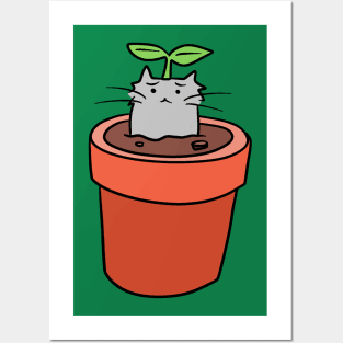 Cat Planter Posters and Art